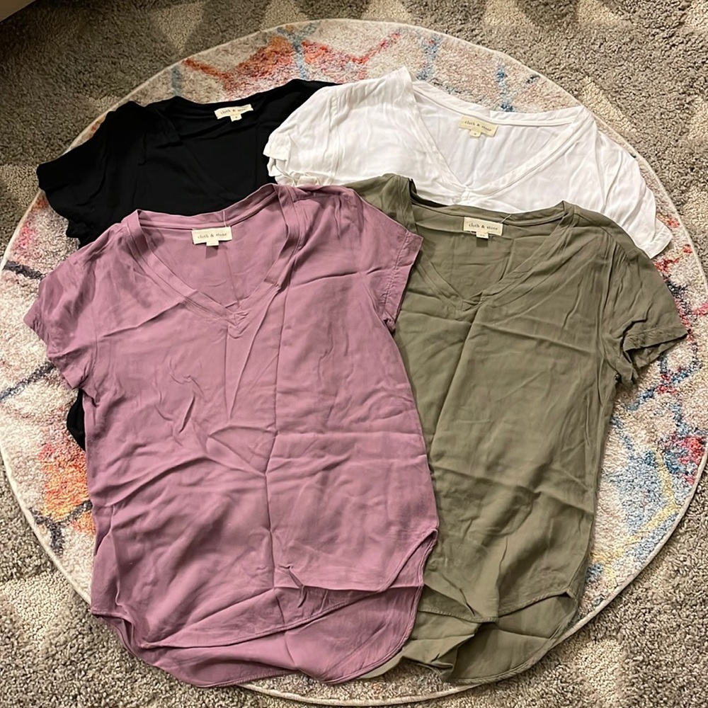 CLOTH & STONE V Neck Shirt Bundle - XS and S